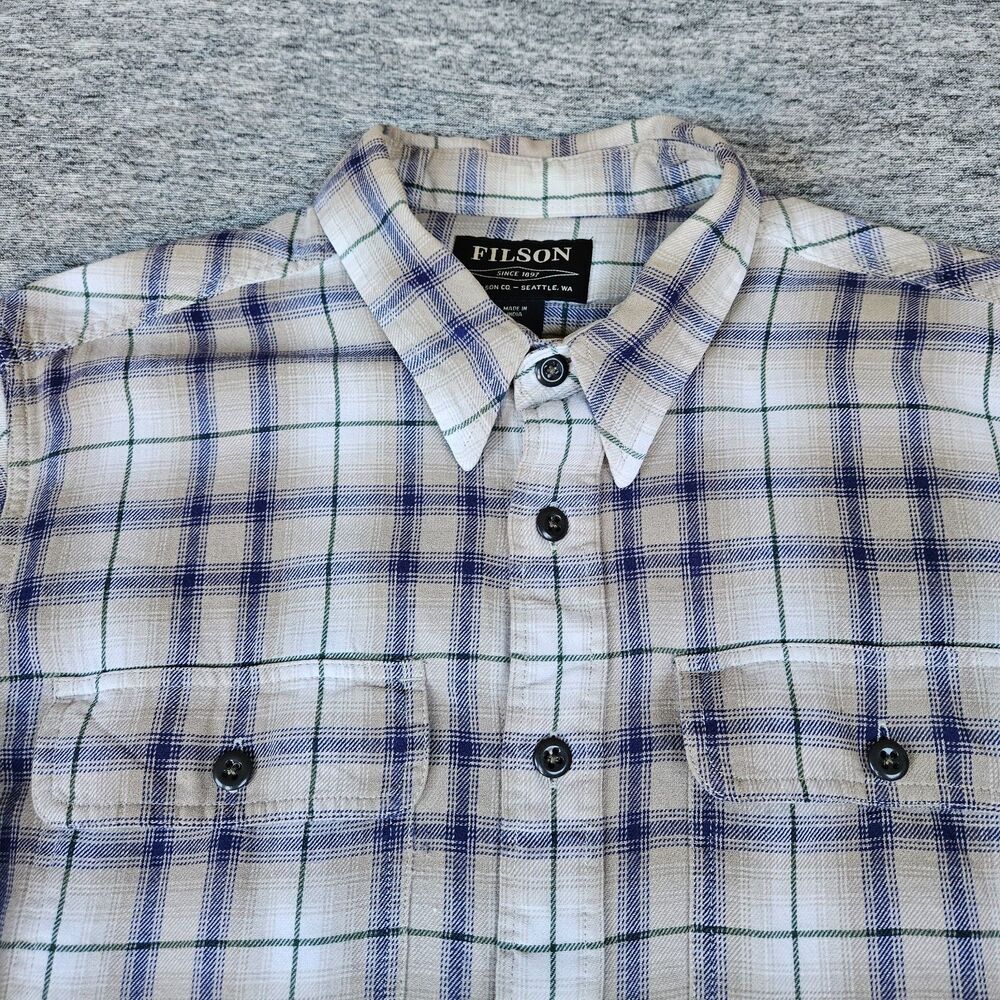 Filson Scout Shirt Plaid Flannel Classic Long Sleeve Shirt Men's Sz Large